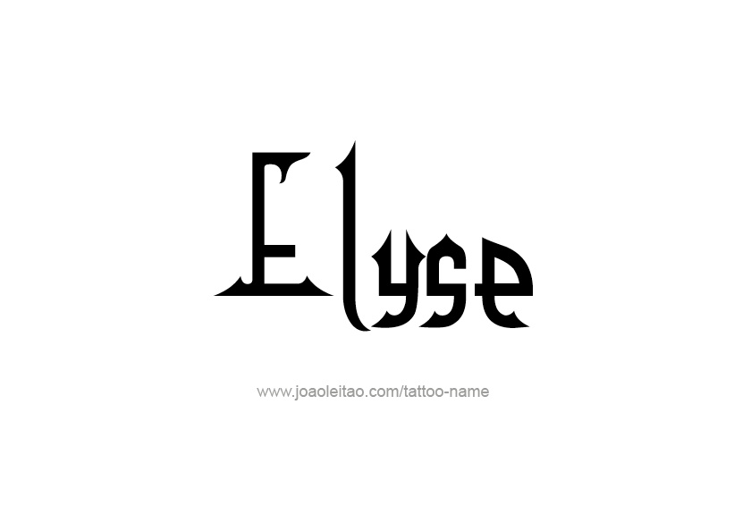 Tattoo Design Name Elyse   