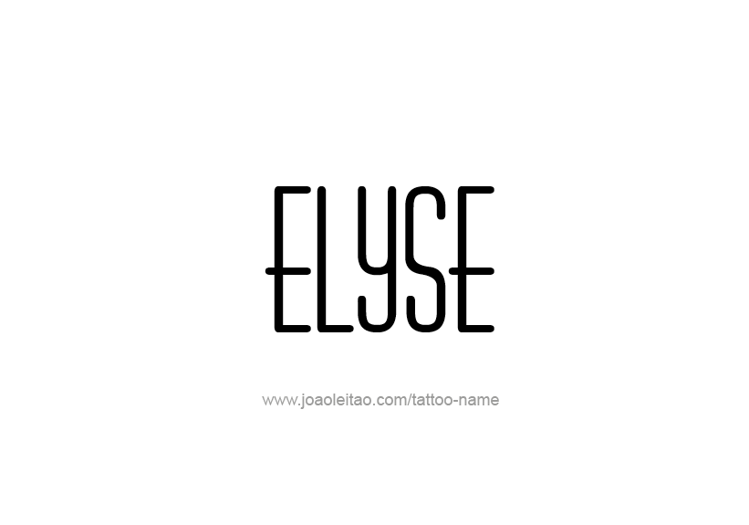 Tattoo Design Name Elyse   