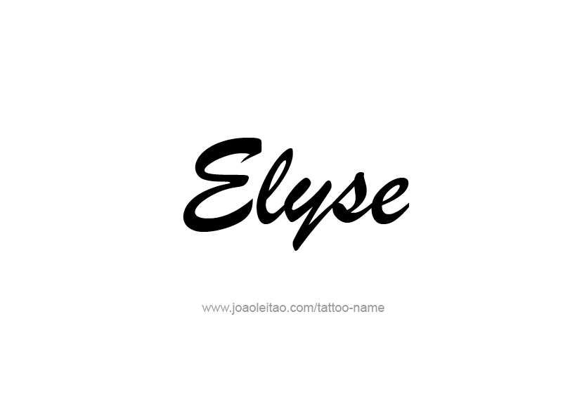 Tattoo Design Name Elyse   