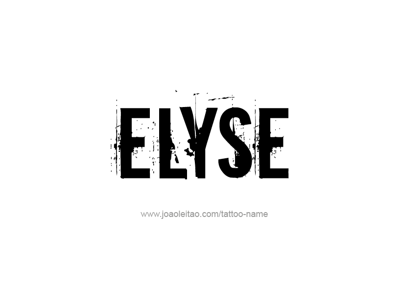 Tattoo Design Name Elyse   