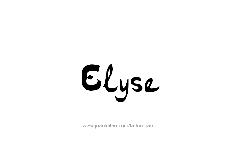 Tattoo Design Name Elyse   