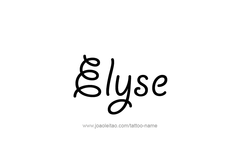 Tattoo Design Name Elyse   