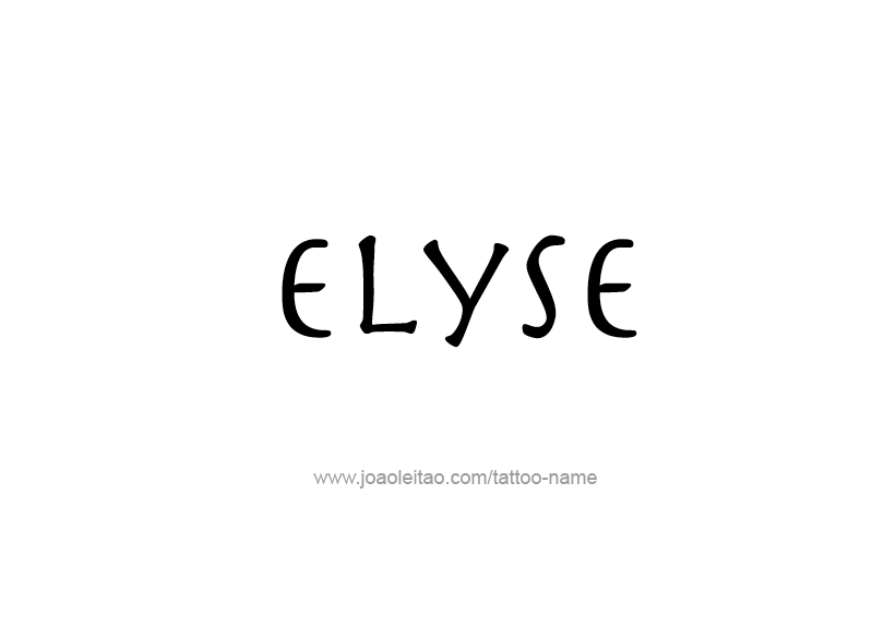 Tattoo Design Name Elyse   