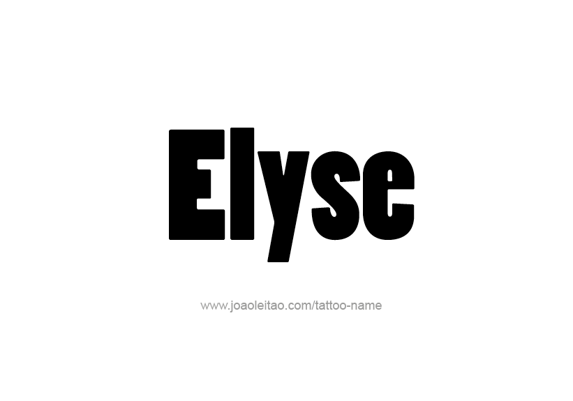 Tattoo Design Name Elyse   