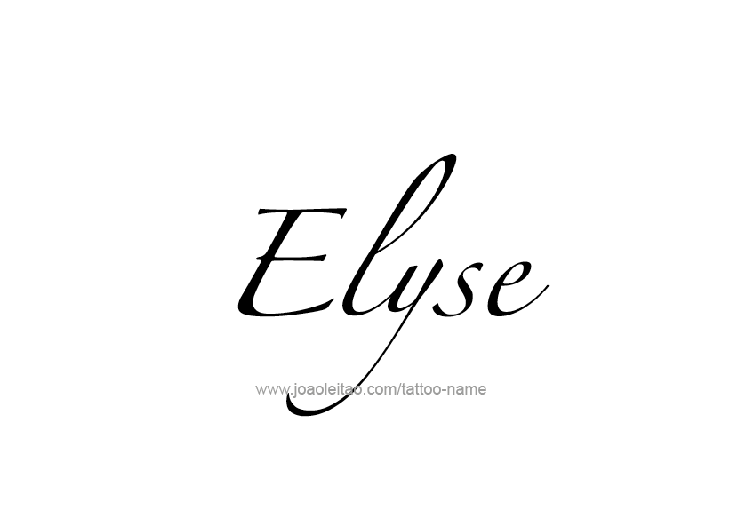 Tattoo Design Name Elyse   