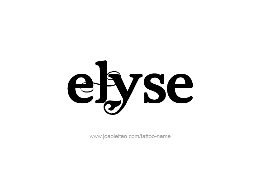 Tattoo Design Name Elyse   