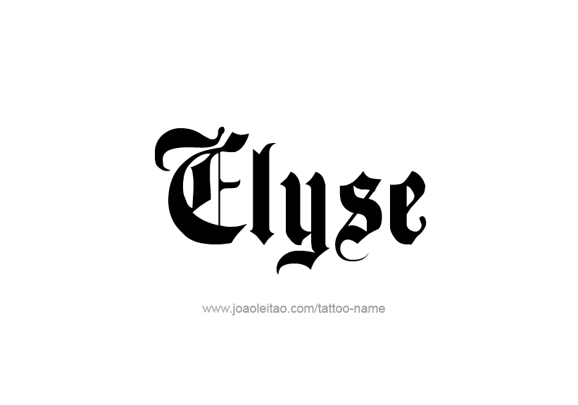 Tattoo Design Name Elyse   