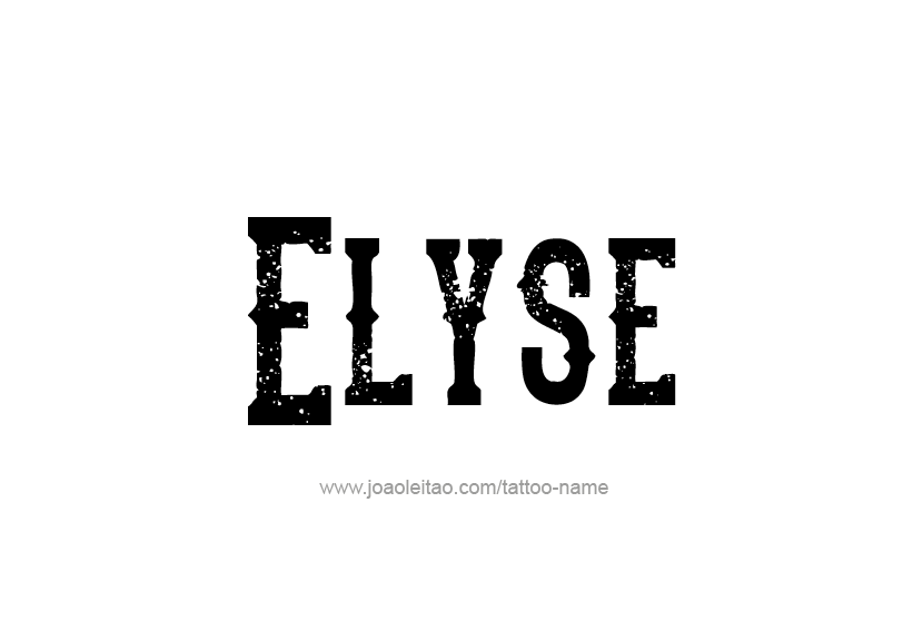 Tattoo Design Name Elyse   