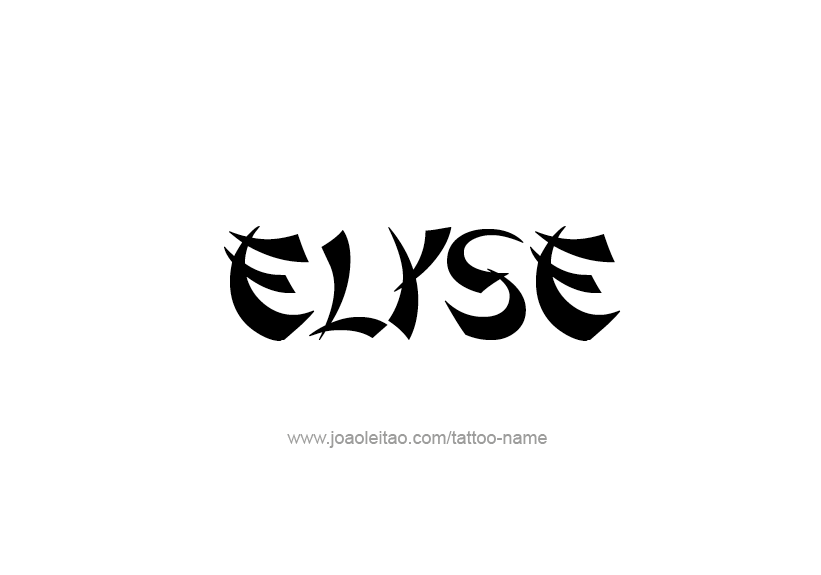 Tattoo Design Name Elyse   