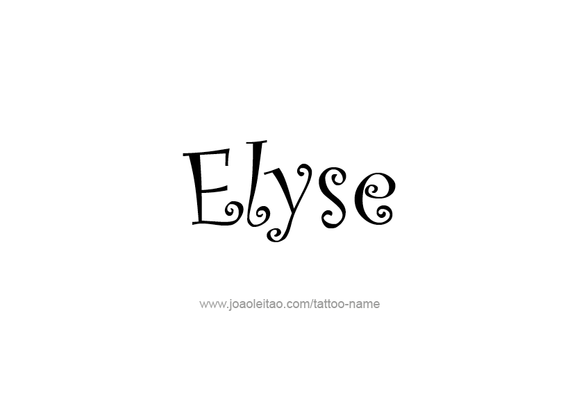 Tattoo Design Name Elyse   