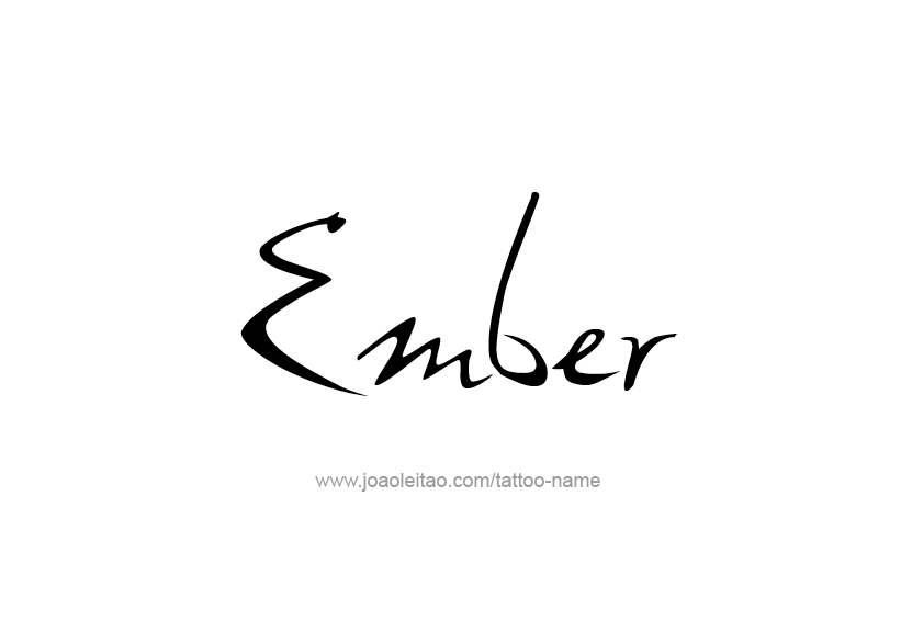 Tattoo Design Name Ember   