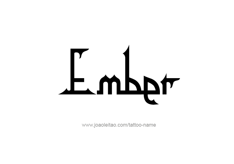 Tattoo Design Name Ember   