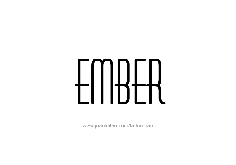 Tattoo Design Name Ember   