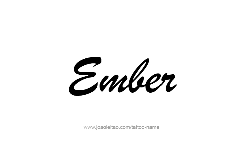 Tattoo Design Name Ember   