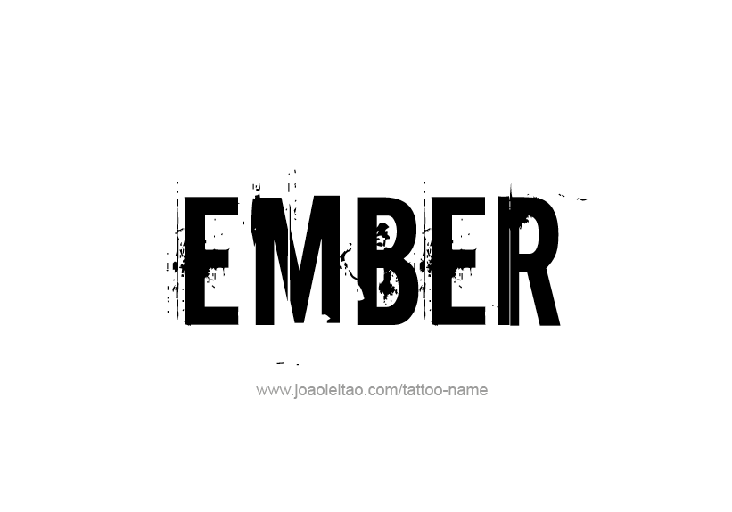 Tattoo Design Name Ember   