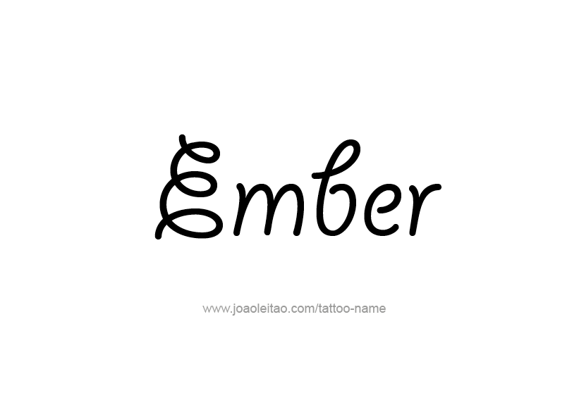 Tattoo Design Name Ember   