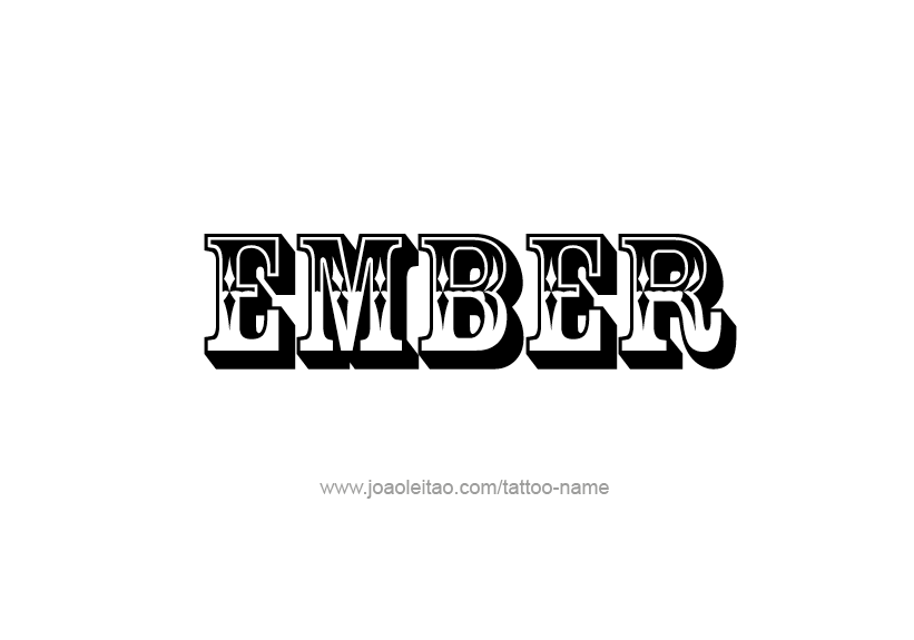 Tattoo Design Name Ember   