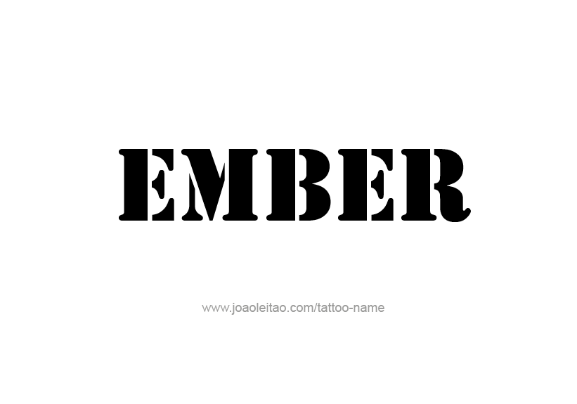 Tattoo Design Name Ember   