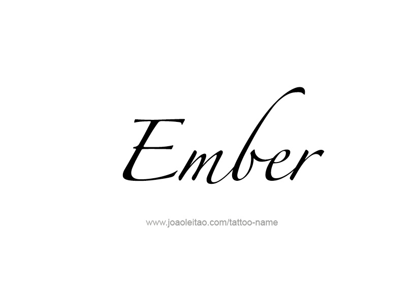 Tattoo Design Name Ember   