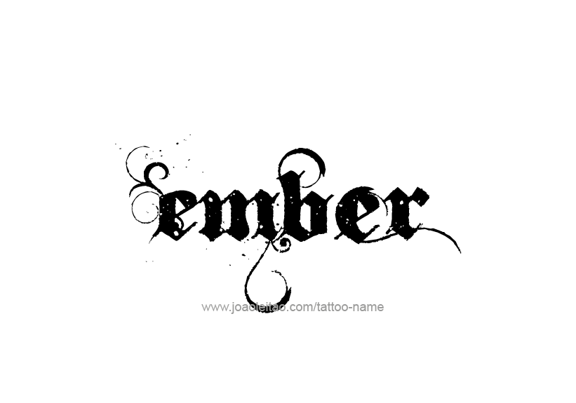 Tattoo Design Name Ember   