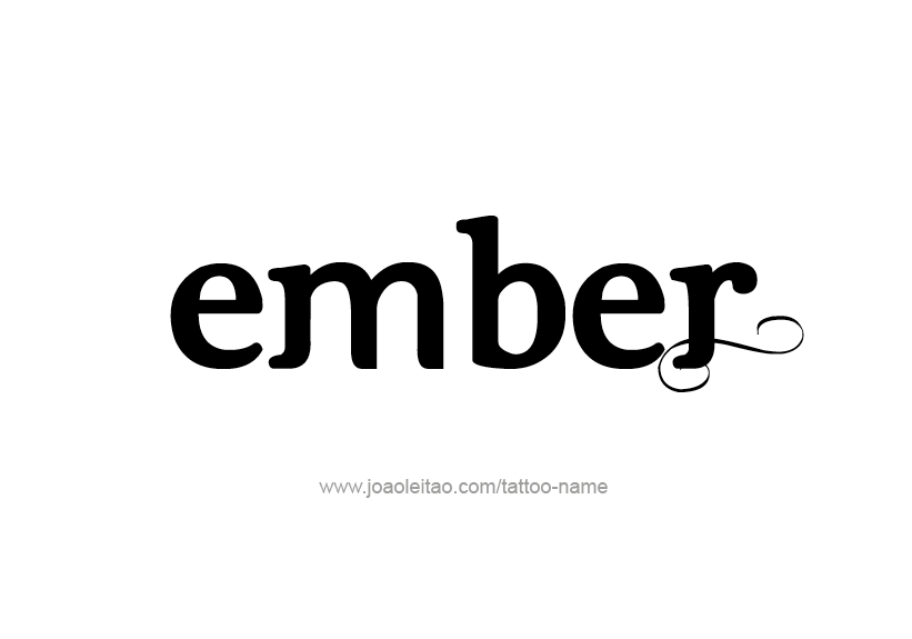 Tattoo Design Name Ember   