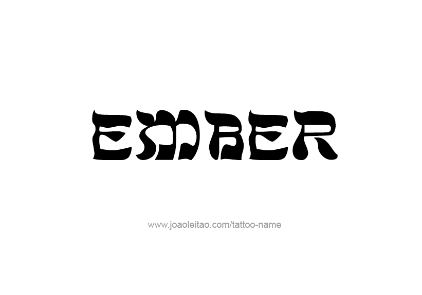 Tattoo Design Name Ember   