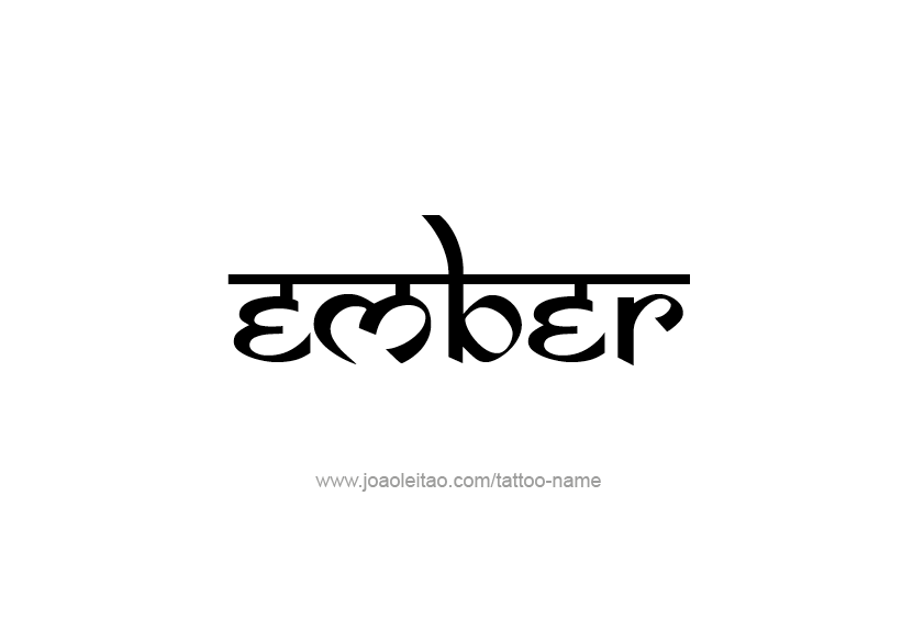 Tattoo Design Name Ember   