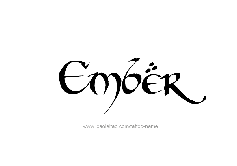 Tattoo Design Name Ember   