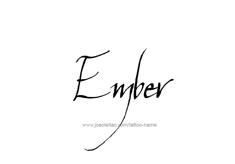 Tattoo Design Name Ember   