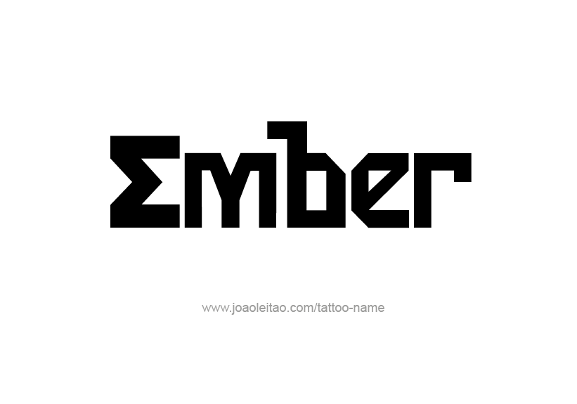Tattoo Design Name Ember   