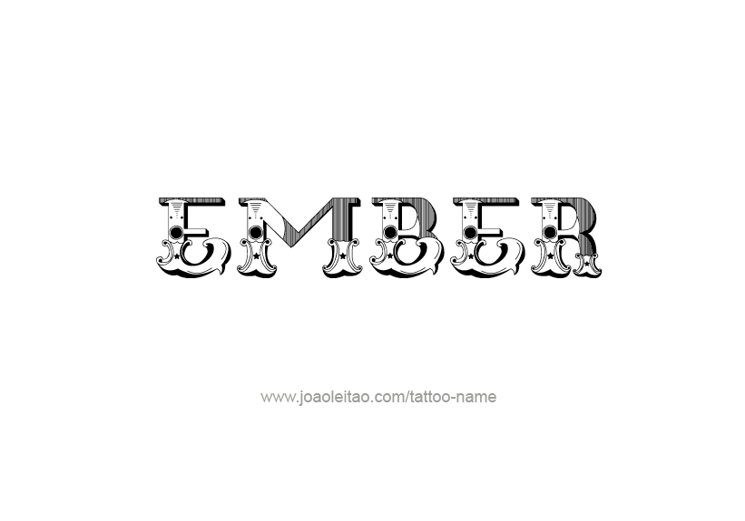 Tattoo Design Name Ember   