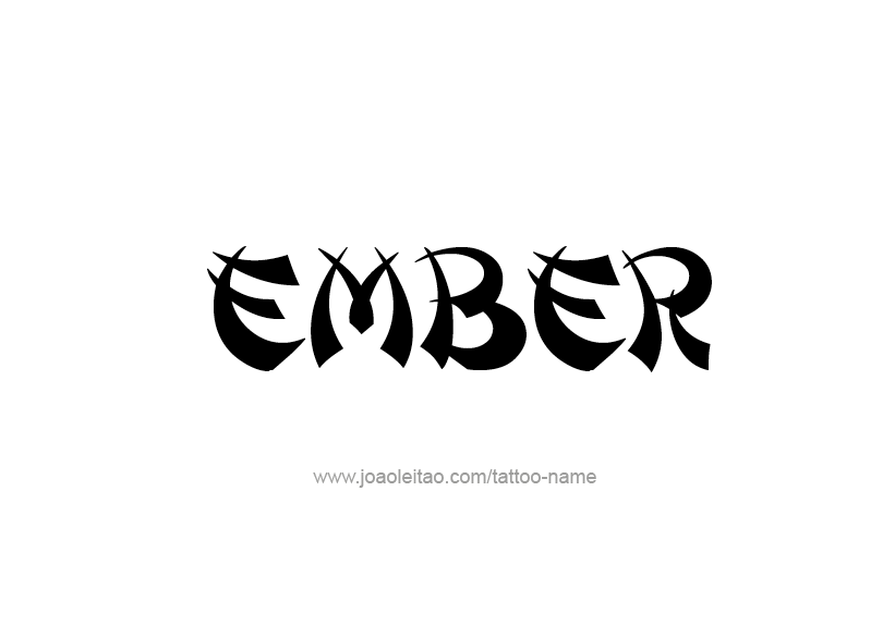 Tattoo Design Name Ember   