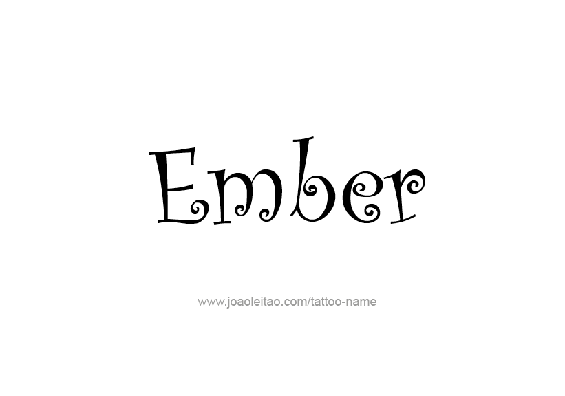 Tattoo Design Name Ember   