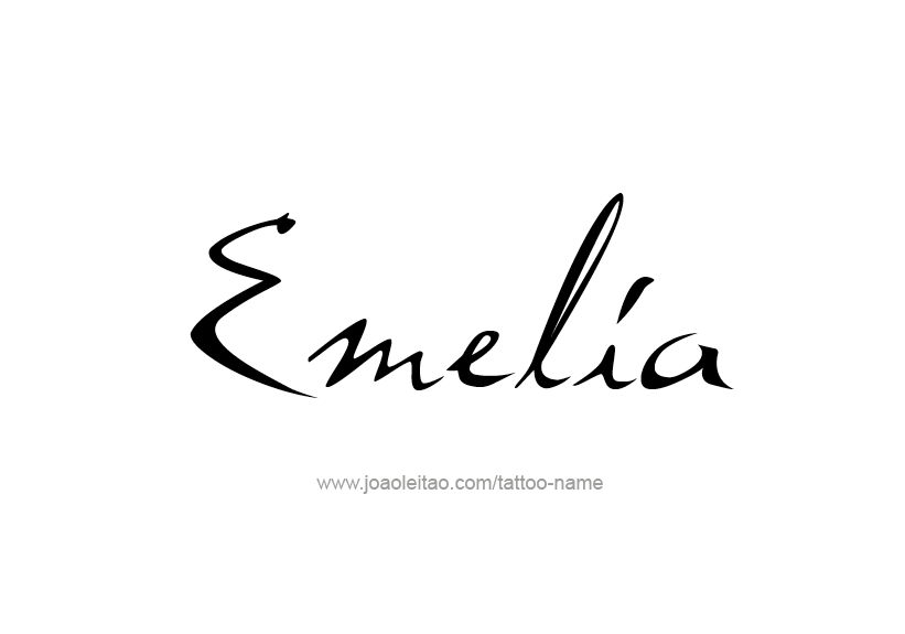 Tattoo Design Name Emelia   