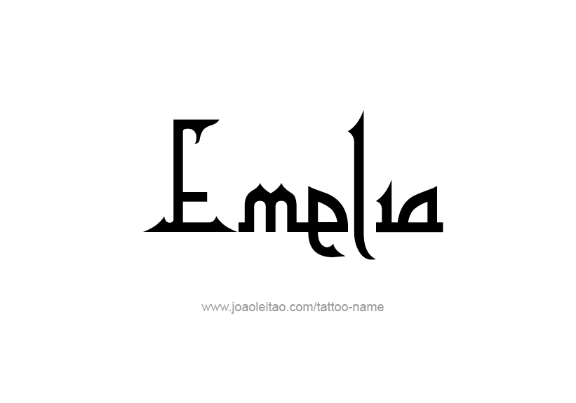 Tattoo Design Name Emelia   