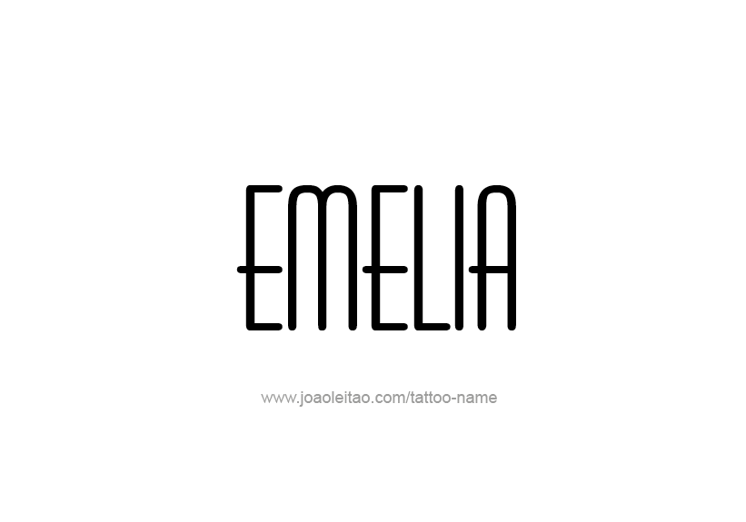 Tattoo Design Name Emelia   