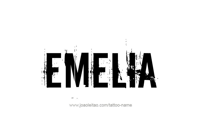 Tattoo Design Name Emelia   