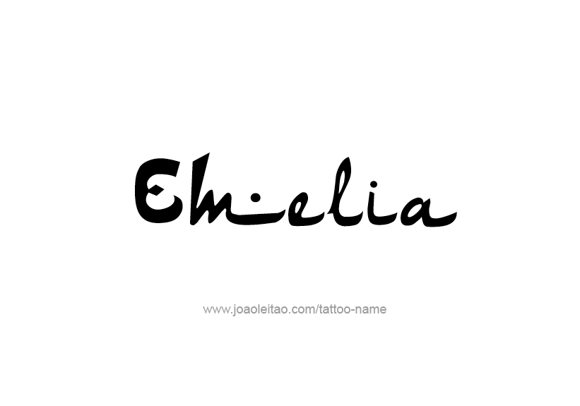 Tattoo Design Name Emelia   