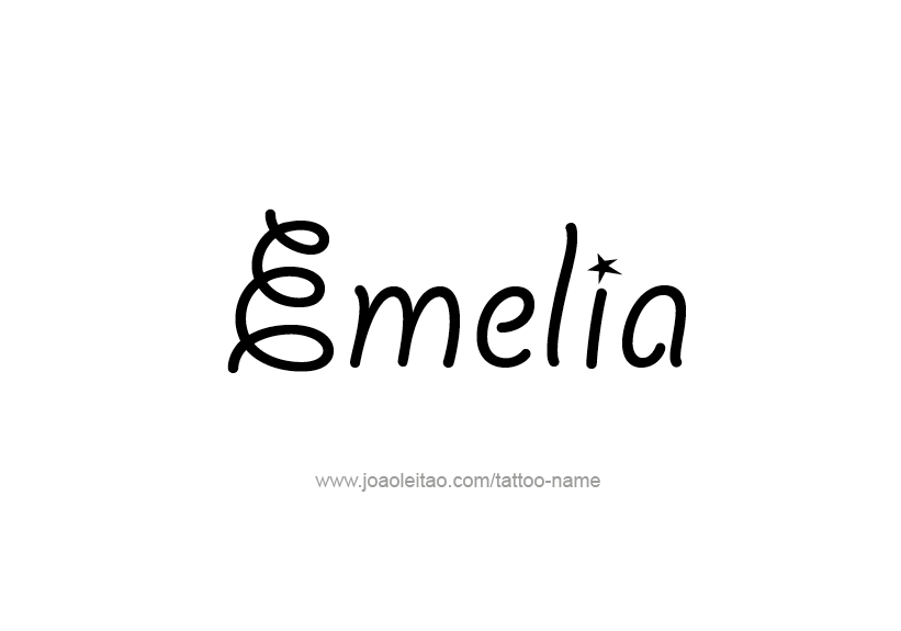 Tattoo Design Name Emelia   