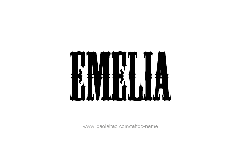 Tattoo Design Name Emelia   