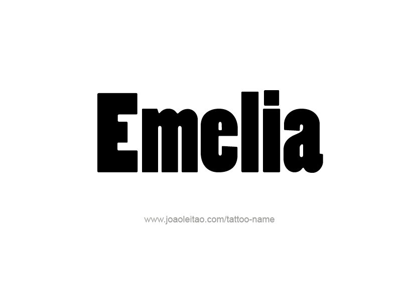 Tattoo Design Name Emelia   