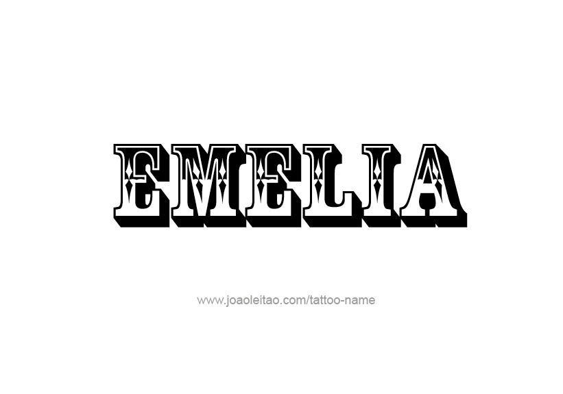 Tattoo Design Name Emelia   