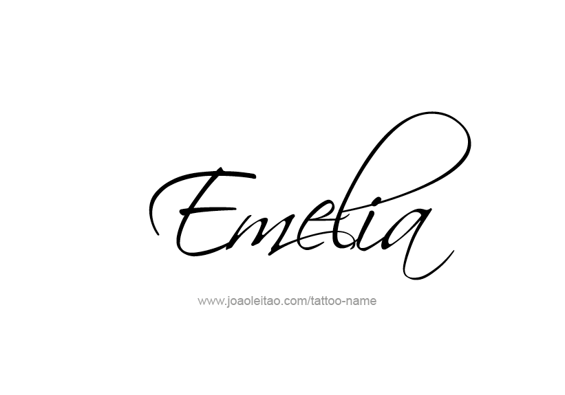 Tattoo Design Name Emelia   