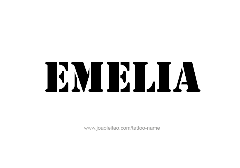 Tattoo Design Name Emelia   