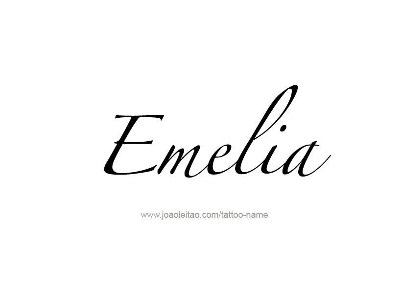 Tattoo Design Name Emelia   