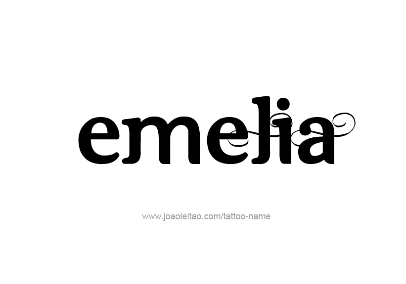 Tattoo Design Name Emelia   