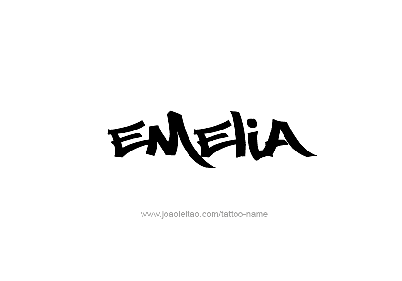 Tattoo Design Name Emelia   