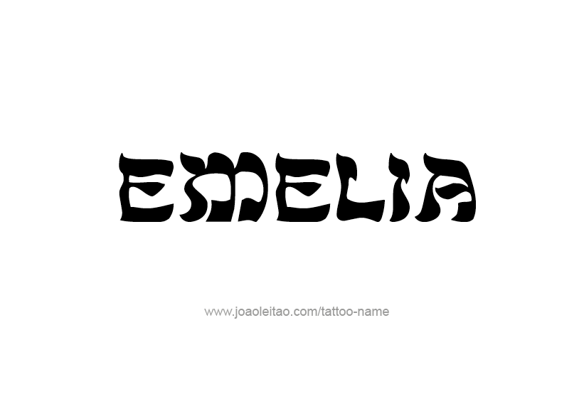 Tattoo Design Name Emelia   