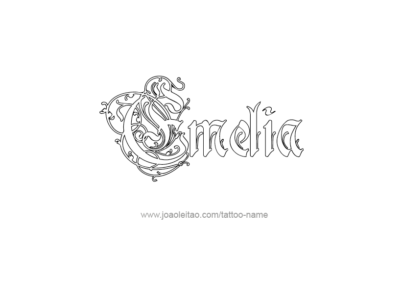 Tattoo Design Name Emelia   