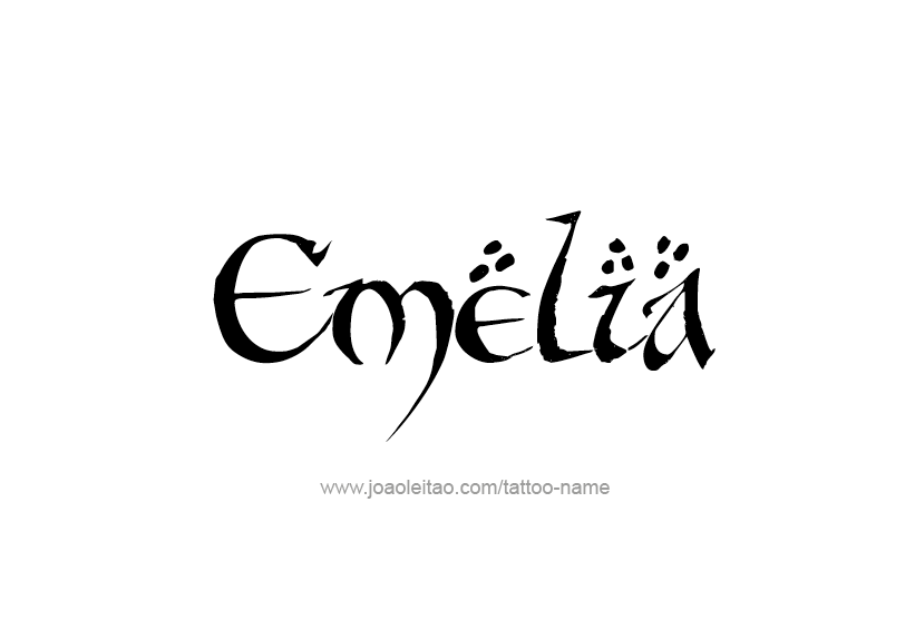 Tattoo Design Name Emelia   